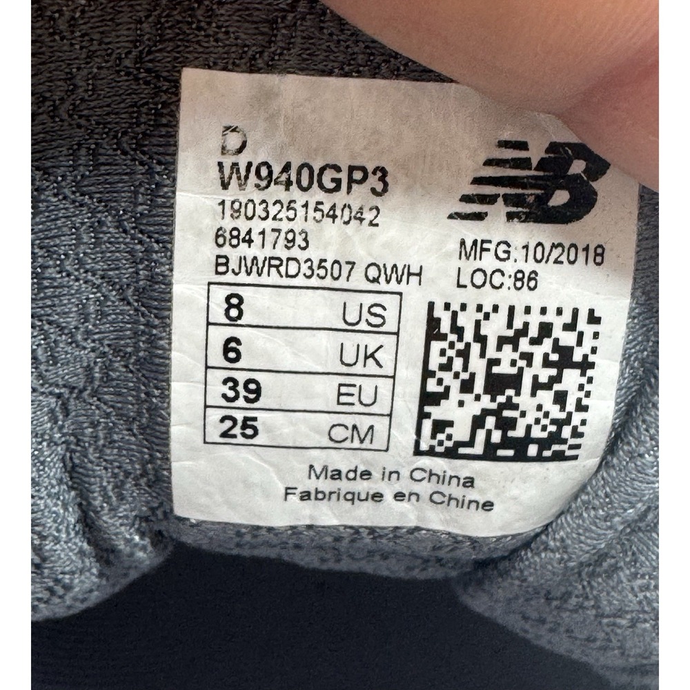 New Balance Gray Running Shoes Sneakers W940GP3 Women's Size 8 - Picture 12 of 12